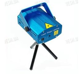 Лазерный голографический 2-х цветной мини проектор с активацией по звуку для небольших кафе, баров, дискотек, фото 1