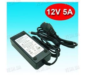 Импульсный блок питания в пластиковом корпусе для камер охранного видеонаблюдения 12V, 5A (модель БП-015-5), фото 1