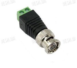 10 штук коннекторов BNC под витую пару с клемником под отвертку для соединения с камерами и видеорегистраторами (модель BNC-02), фото 1