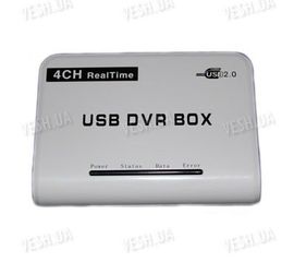 Профессиональный RealTime 4-х канальный USB видеорегистратор c 4-мя аудиовходами с поддержкой Windows 7 для компьютеров и ноутбуков (модель ES-U604), фото 1