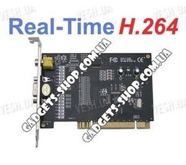 4-х канальная H.264 компьютерная PCI плата видеозахвата для CCTV камер + 4 звуковых канала (100 fps), фото 1