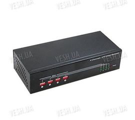 Активный 4-х канальный приёмник-усилитель видео сигнала по витой паре UTP c с расстоянии до 1000 метров, фото 1