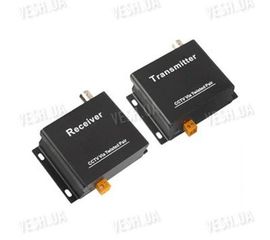 Активный одноканальный комплект передачи видео сигнала по витой паре UTP (видео балун) на расстояние до 1500 метров, фото 1