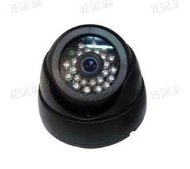 Черно-белая купольная видеокамера с ИК подсветкой до 15 м., 1/3 LG, 420 TVL (модель 349 LG), фото 1