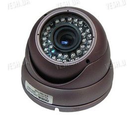 Цветная купольная видеокамера в антивандальном корпусе с варифокальным объктивом F=4-9mm, 1/3 SONY, 420 TVL (модель 412 DV6), фото 1