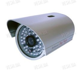 Цветная уличная (наружная) видеокамера с IR подсветкой до 25 метров, 1/3 Sony, 420 TVL, 0 lux, f=6 mm (модель 715 DS), фото 1