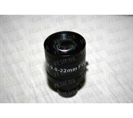 Варифокальный SC объектив для охранных камер видеонаблюдения f=9-22 мм, угол обзора 29-12 °, фото 1