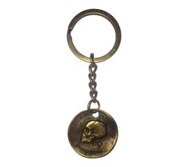 Брелок металлический монета Череп, фото 1