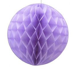 Бумажный шар соты 20 см фиалковый 0004, фото 1