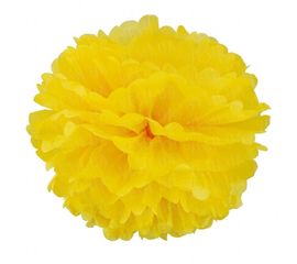 Декор бумажные Помпоны 25 см желтый 0019, фото 1