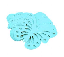 Декор бумажный Бабочки уп. 24шт голубой, фото 1