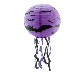 Декор подвесной 30 см фиолетовый с летучей мышью, фото 1