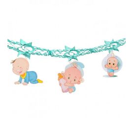 Гирлянда 3D Boy с подвеской Новорожденный, фото 1