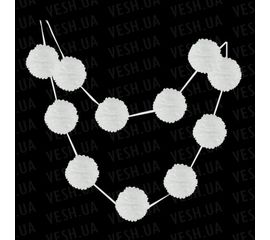 Гирлянда Помпоны белый 0018, фото 1