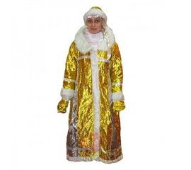 Карнавальный костюм Снегурочка парча золотой, фото 1