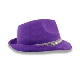 Шляпа Твист атласная фиолетовая, фото 1