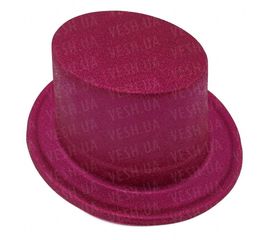 Шляпа детская Цилиндр блестящая малиновая, фото 1