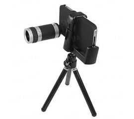 8 X кратный оптический объектив c углом обзора 15 градусов для iPhone 4, 4S + чехол + тренога в подарок, фото 1