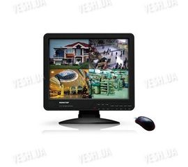 4-х канальный гибридный 2 в 1 LCD COMBO DVR видеорегистратор с 15-ти дюймовым монитором с записью в realtime c разрешением D1 (модель KT1504L), фото 1
