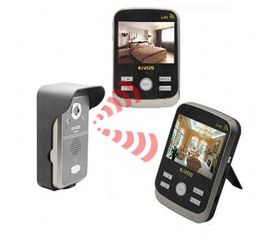 Беспроводный влагозащитный видеодомофон с 2-мя 3,5 дюймовыми экранами, видео/фото записью на SD карту памяти до 4Gb, дальностью передачи до 300 метров (модель Kivos KDB300х2) РЕКОМЕНДУЕМ!!!, фото 1