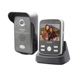 Беспроводный влагозащитный видеодомофон с 3-мя 3,5 дюймовыми экранами, видео/фото записью на SD карту памяти до 4Gb, дальностью передачи до 300 метров (модель Kivos KDB300х3) РЕКОМЕНДУЕМ!!!, фото 1