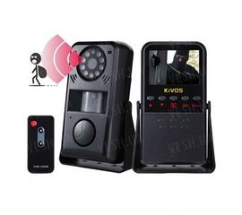 Многофункциональный 4 в 1 автономный охранный видеорегистратор с датчиком движения, сиреной на 120 dB, 2,4 дюймовым экраном и пультом ДУ (модель Kivos KVA01), фото 1