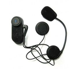 Комплект из 2-х беспроводных bluetooth мотогарнитур для мотоциклистов для установки на шлем на расстоянии до 1000 метров (модель BTI-1000), фото 1