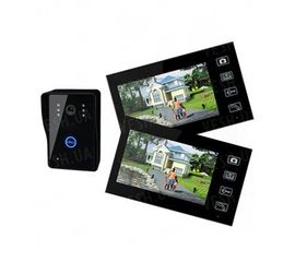 Беспроводный цифровой 7-ми дюймовыми видеодомофон с 2-мя мониторами с двусторонней аудиосвязью с передачей видеосигнала на расстояние до 150 метров (модель SY806х2), фото 1