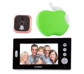 Беспроводный цифровой 7-ми дюймовый видеодомофон с детектором движения и дальностью передачи до 200 метров (мод. KONX-3501), фото 1