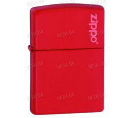 233ZL Зажигалка бензиновая RED MATTE w/ZIPPO LOGO, фото 1