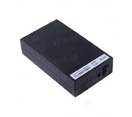 12V литий-полимерный перезаряжаемый аккумулятор 9800 mAh в чёрном пластиковом корпусе для питания охранных камер видеонаблюдения, фото 1