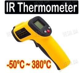 Бесконтактный цифровой ЖК ИК инфракрасный термометр пирометр -50C до +380C GM300, фото 1