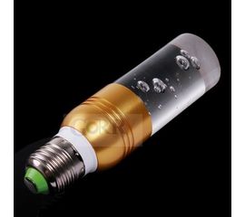 16-ти цветная энергосберегающая 3W цилиндрическая бронзовая кристальная LED лампочка c пультом ДУ - для создания романтической расслабляющей подсветки в комнате, фото 1