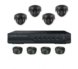 Супербюджетный 4-х камерный комплект для внутреннего видеонаблюдения (4 внутренних камер), фото 1