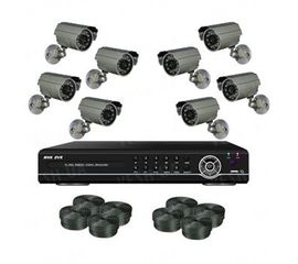 8-ми камерный комплект наружного видеонаблюдения (8 уличных камер) модель 4808R-WHD, фото 1