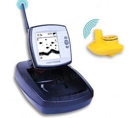 Профессиональный 2 в 1 проводно-беспроводный универсальный портативный эхолот (сонар, рыболокатор) для поиска рыбы как с лодки, так и с берега (модель FF-918), фото 1