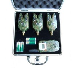 Комплект из 3-х дистанционных сигнализаторов рыбного клёва на удочки - позволит рыбакам не сидеть нудно на месте в ожидании клёва, фото 1