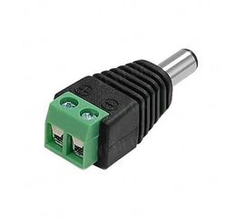 10 штук коннекторов питания 5,5 x 2,1 мм типа &quot;папа&quot;для охранных CCTV камер видеонаблюдения с клемником под отвёртку без использования паяльника (модель PWC-02), фото 1