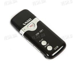 Профессиональный цифровой диктофон с 2Gb памяти, USB и встроенным Li-on аккумулятором и возможностью записи с телефонной линии (модель VASO-VM-081), фото 1