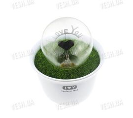 Декоративный романтический светящийся электронный LED цветок в горшке I Love U, фото 1
