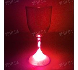 7-ми цветный светодиодный LED бокал для вина, шампанского с автоматически переливающейся подсветкой, фото 1