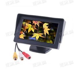 4.3&quot; автомобильный 2-х канальный LCD монитор для камеры заднего вида или автомобильного DVD плеера, фото 1