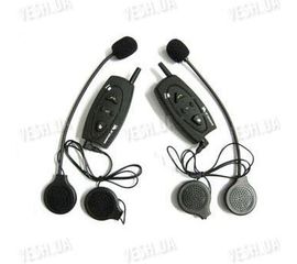 Комплект из 2-х цифровых беспроводных bluetooth гарнитур для мотоцыклистов и лыжников для установки на шлем на расстоянии до 500 метров (модель BTI-500), фото 1