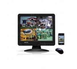 8-ми канальный гибридный 2 в 1 LCD COMBO DVR видеорегистратор с 15-ти дюймовым монитором с записью в realtime c разрешением D1 (модель KT1508L), фото 1