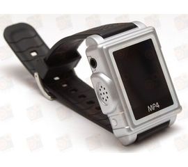 Мультимедийные MP3/MP4  часы - видео плеер с 8 Gb памяти и 1.5 дюймовым дисплеем в пластиковом корпусе, фото 1