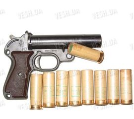 Средства самообороны сигнальный пистолет (ракетница) &quot;Geco&quot; + 9 осветителей, фото 1