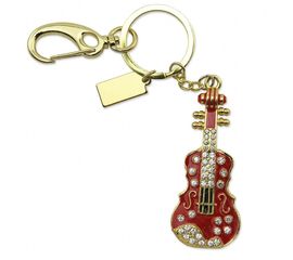 Флешка 16 Gb металл со стразами Гитара, фото 1