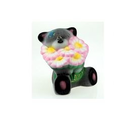 Копилка Мишка с цветочками,3 цвета, фото 1