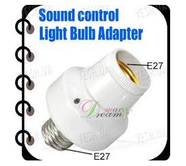 Патрон переходник E27 в E27 (стандартный цоколь) влючение освещения от звука (хлопка), фото 1