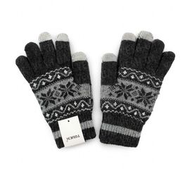 Перчатки для сенсорных экранов с узором, фото 1